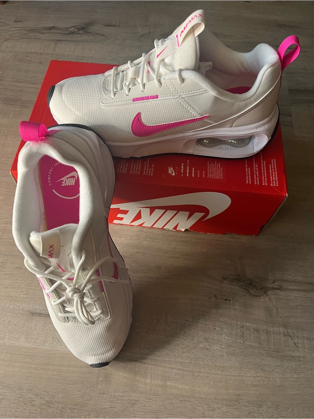 NIB Nike Air Max INTRLK Lite Cream/Pink with WH sole Sneakers – Women’s Size 8 - Picture 7 of 9